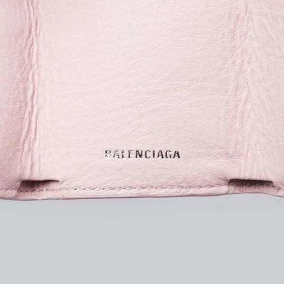 Balenciaga Light Pink Leather Papier Mini Wallet - Picture 7 of 11